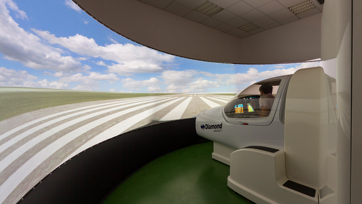 The Diamond DA42 simulator device